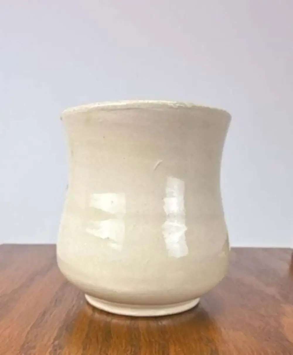 Vintage Italian Majolica Ceramic Bud Vase with Applied Fruit Motif